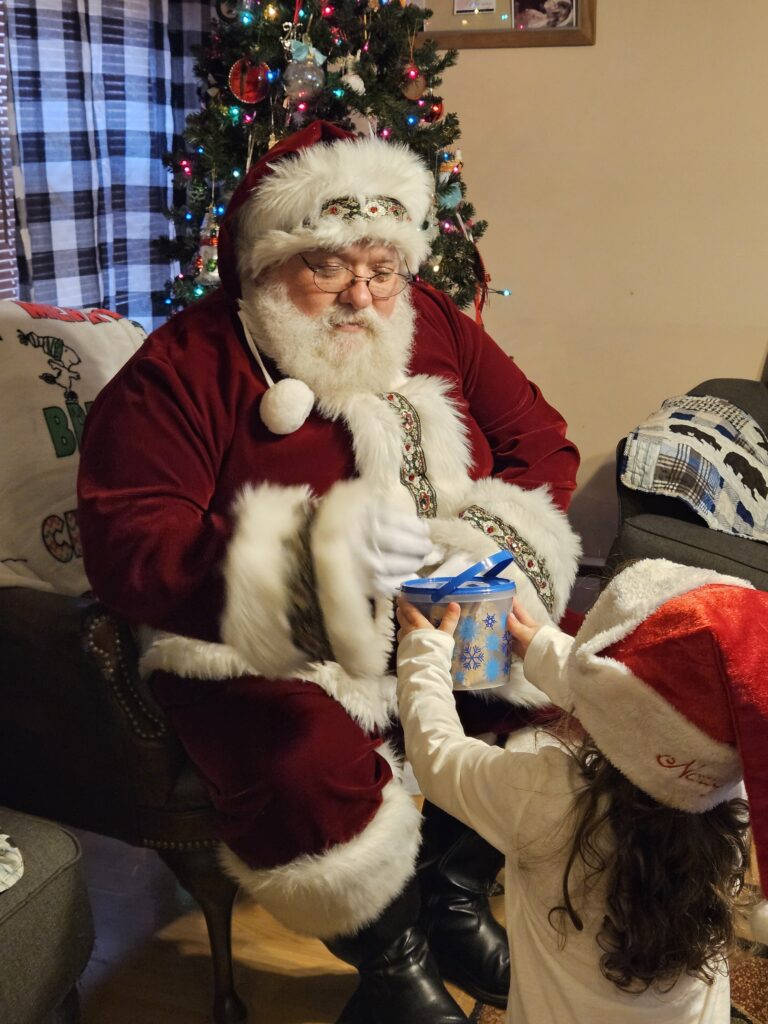 Santa David and child